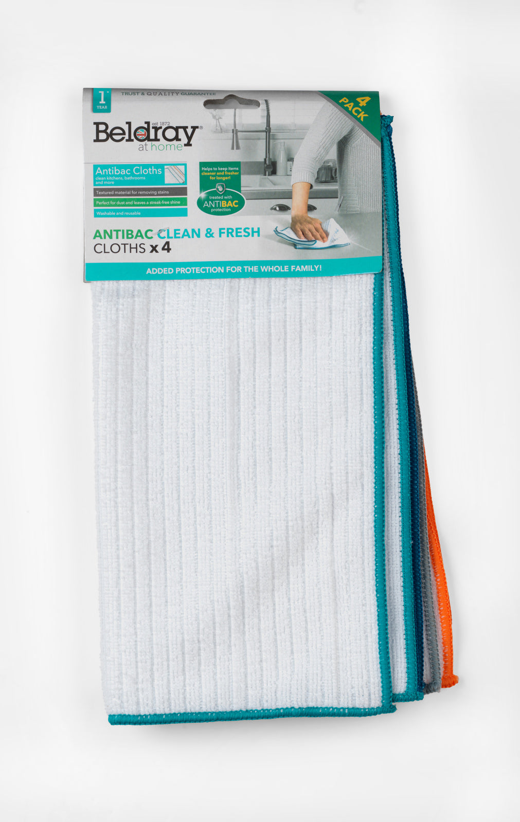 Beldray 4-Pack Anti-Bac Clean & Fresh Cloths