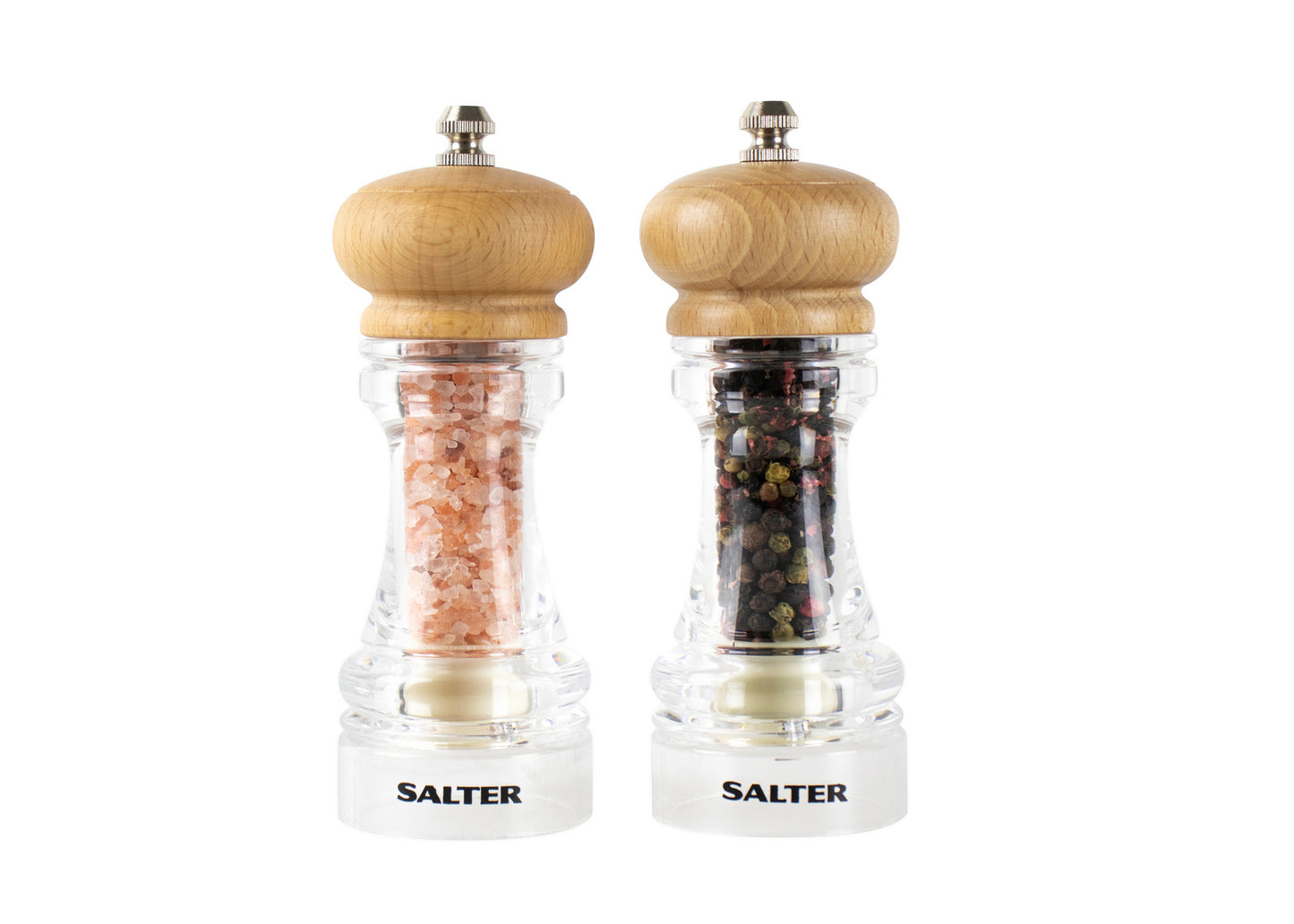 Salter Beech Wood Topped Salt & Pepper Mills