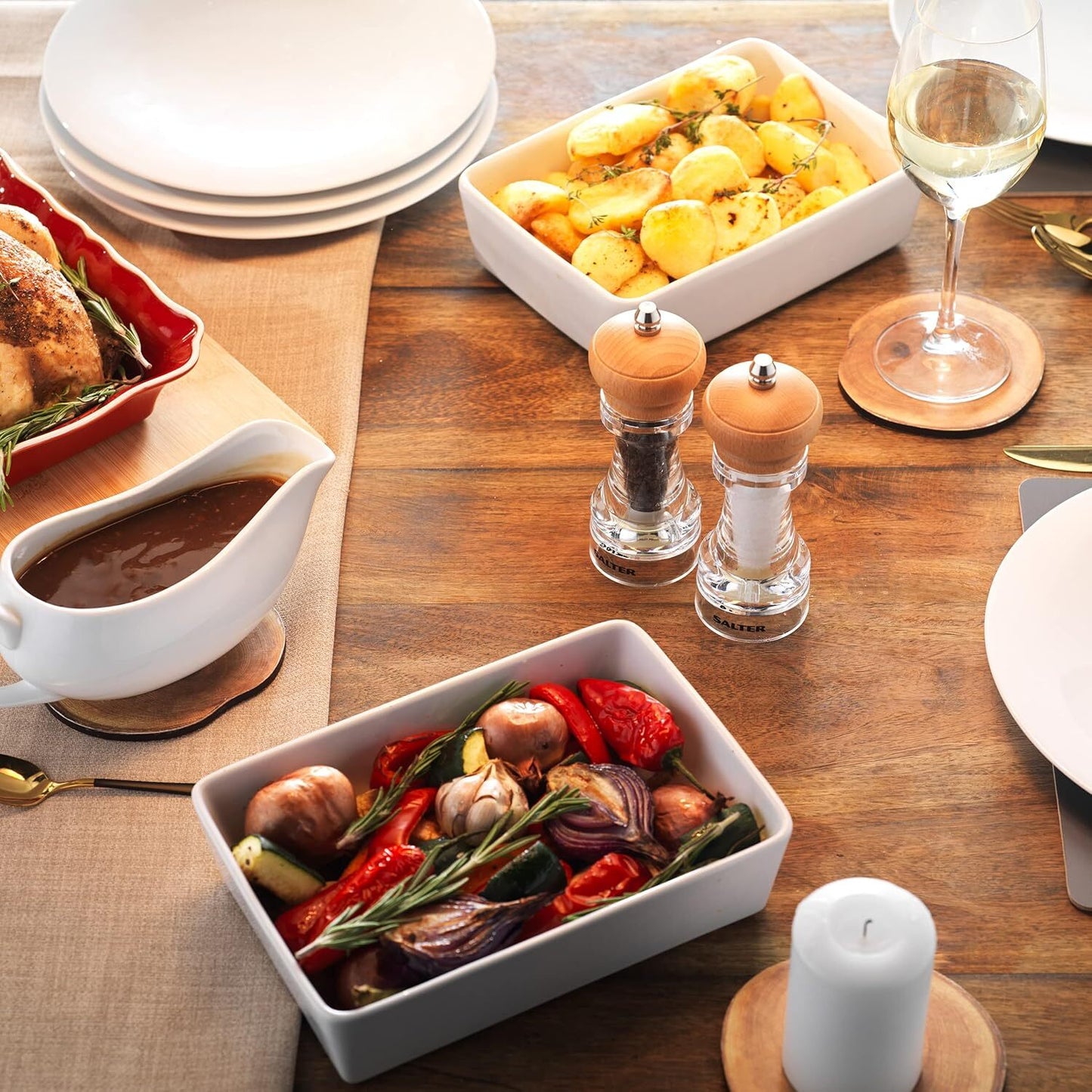 Salter Beech Wood Topped Salt & Pepper Mills