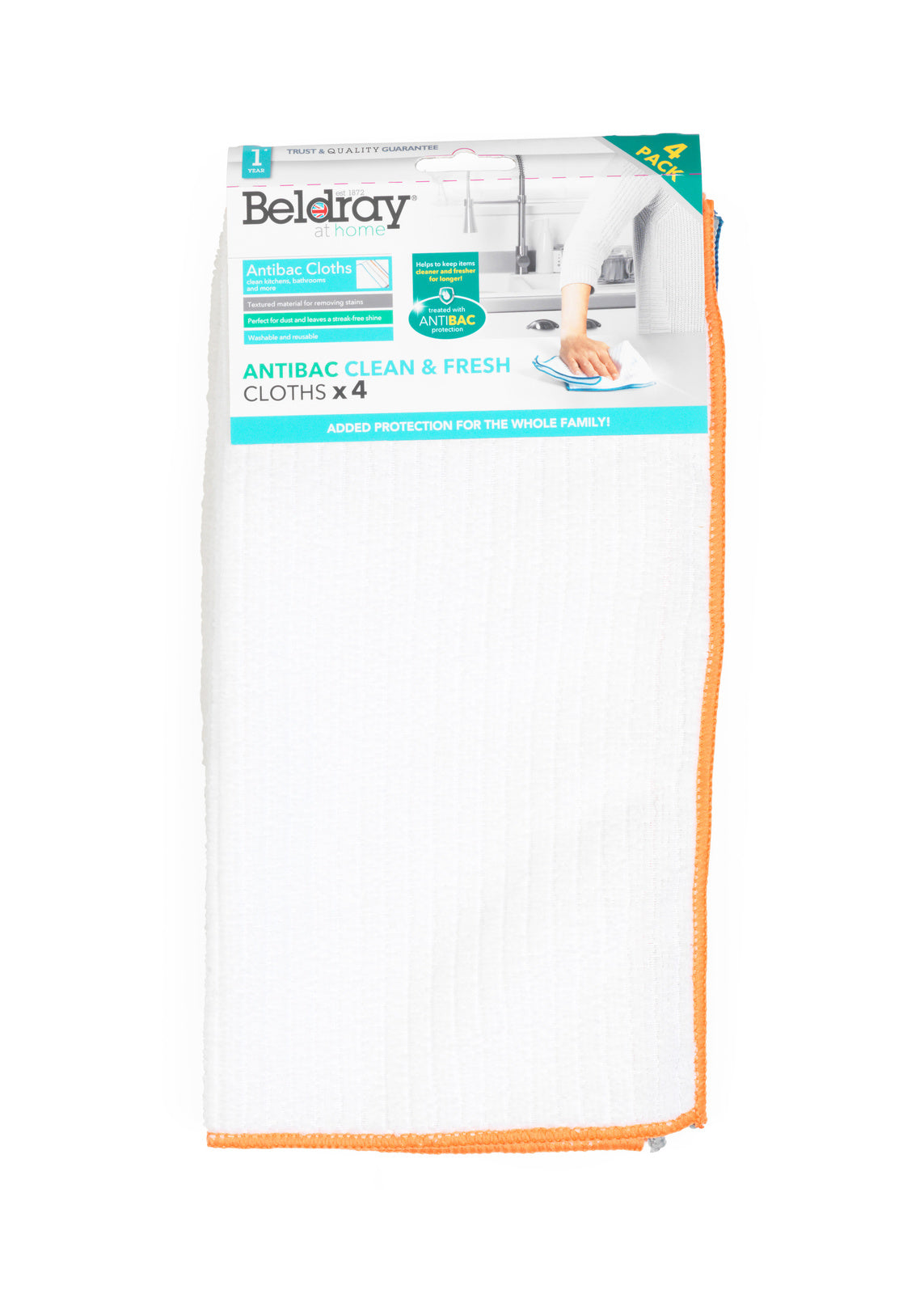 Beldray 4-Pack Anti-Bac Clean & Fresh Cloths