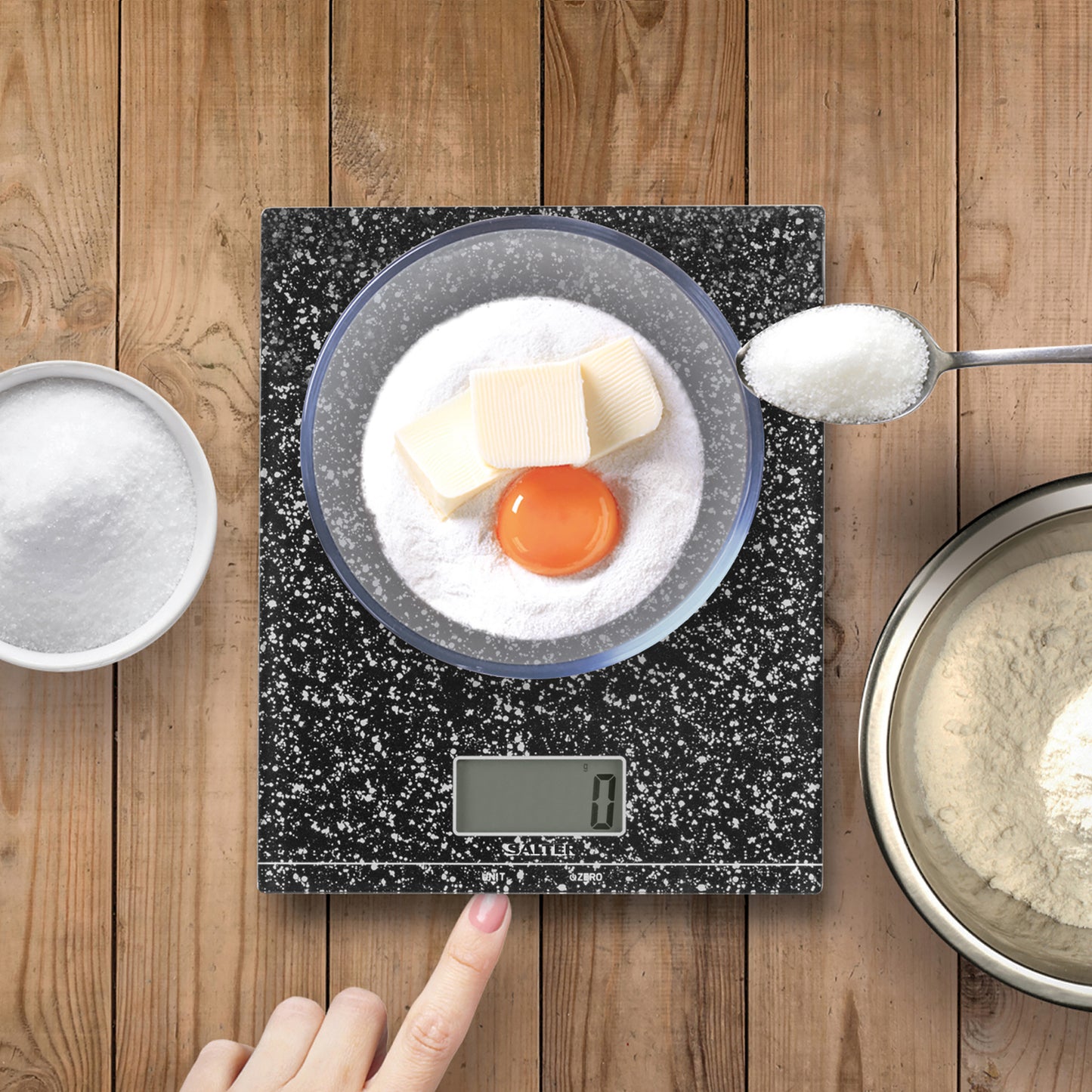 Salter Glitter Electronic Kitchen Scale 5kg Black